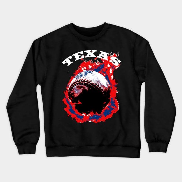 Texas Baseball Crewneck Sweatshirt by Megadorim